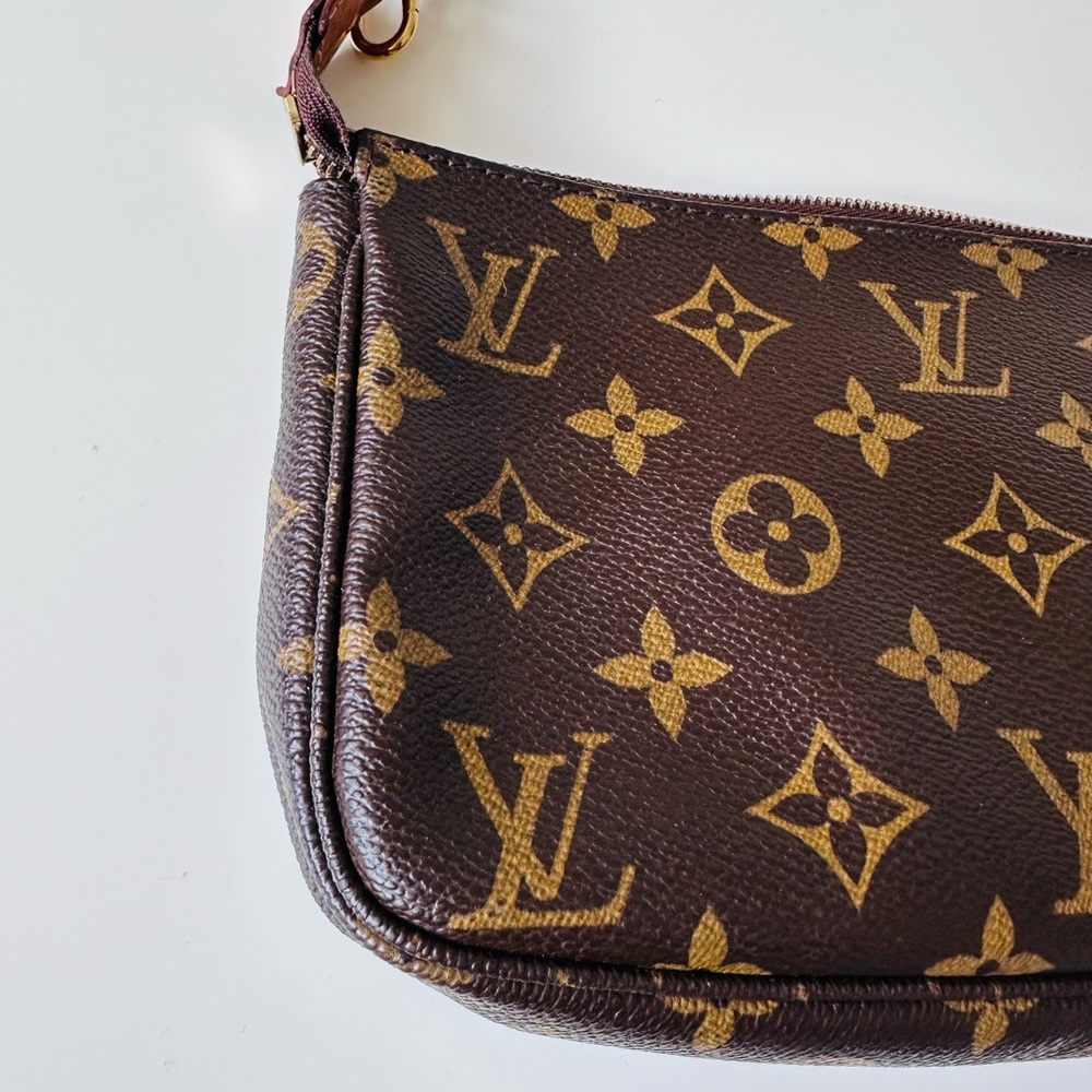 Louis Vuitton Brown Monogram Mini Pochette with Gold Hardware - Picture 11 of 16